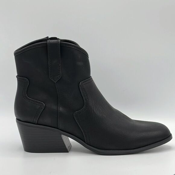 Dr. Scholl's Black Leather Ankle Booties Size 10M - Picture 4 of 13